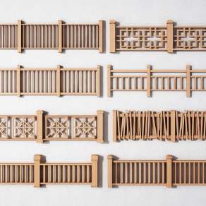 新中式护栏3D模型下载
